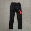 Calça Amiri Jeans Staggered Logo Preta