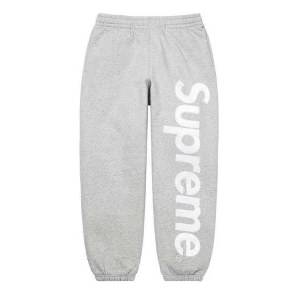 Calça Supreme Satin Appliqué Cinza