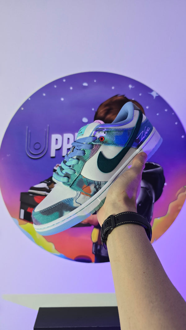 Dunk Low Sb X Futura Laboratories - White And Geode Teal (PRONTA ENTREGA)