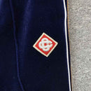 Conjunto Casablanca Veludo Logo Azul