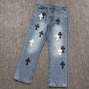 Calça Chrome Hearts Jeans Cross