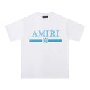 Camiseta Amiri Bar Logo Branca/Azul