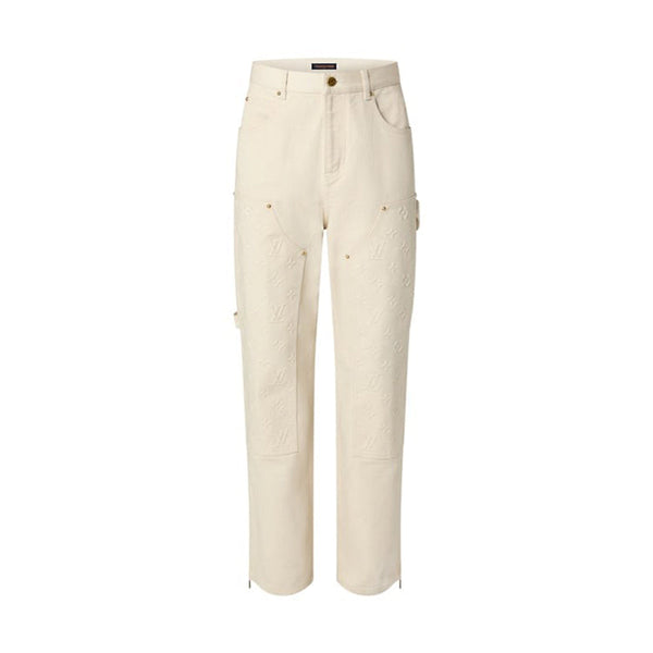 Calça Louis Vuitton Monogram Workwear Carpenter Cream