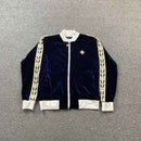 Conjunto Casablanca Veludo Logo Azul