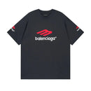 Camiseta Balenciaga Logo Embroidered Preta