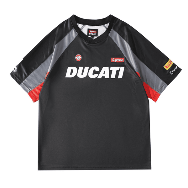 Camiseta Supreme x Ducati Soccer Jersey Preta
