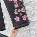 Calça Purple Pink Flowers Jeans