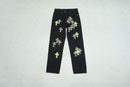 Calça Jeans Chrome Hearts Green & Leopard Cross
