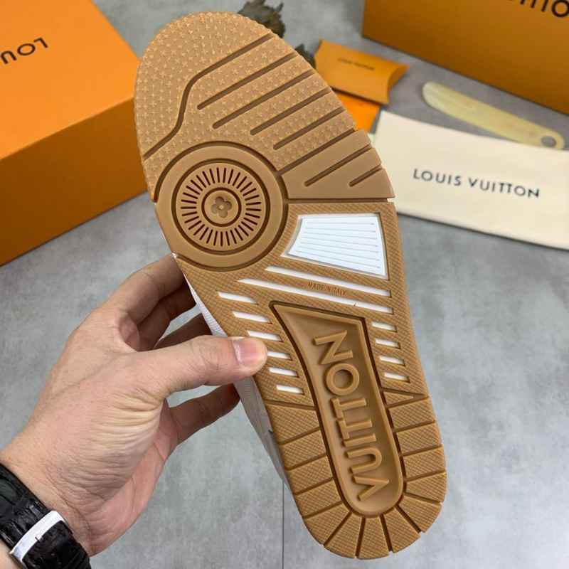 Louis Vuitton LV Trainer White Red