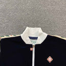 Conjunto Casablanca Veludo Logo Azul