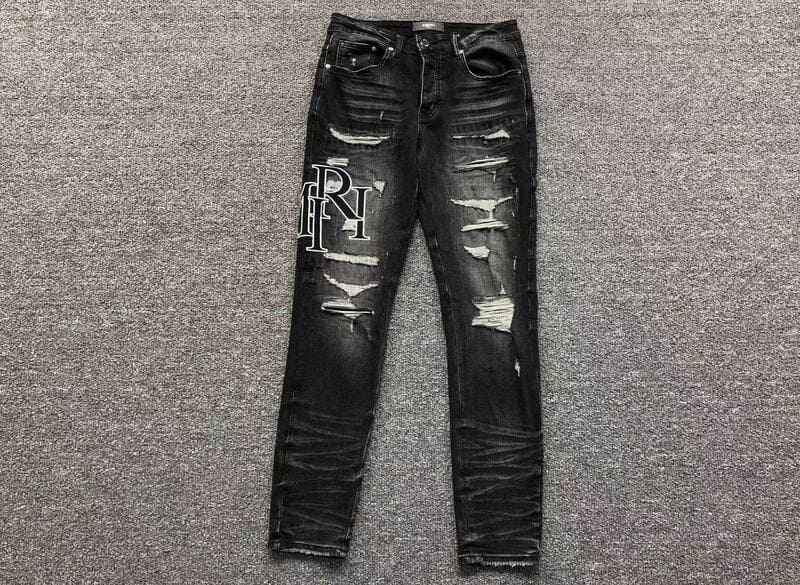 Calça Amiri Black Patch Jeans