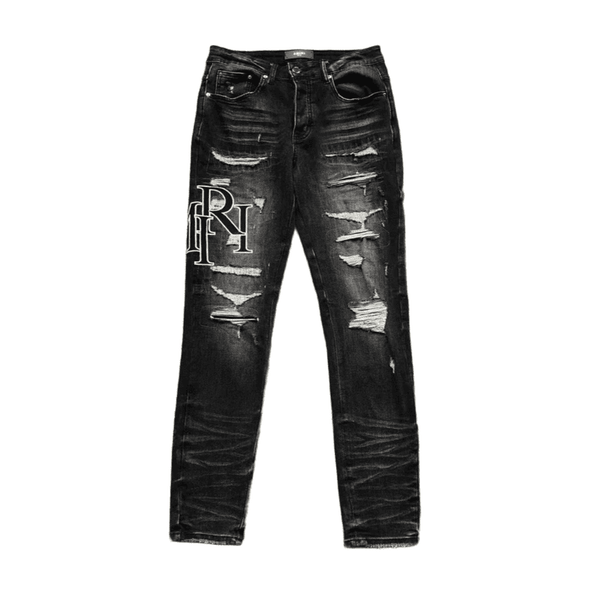 Calça Amiri Black Patch Jeans