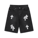 Bermuda Chrome Hearts Cross White Jeans