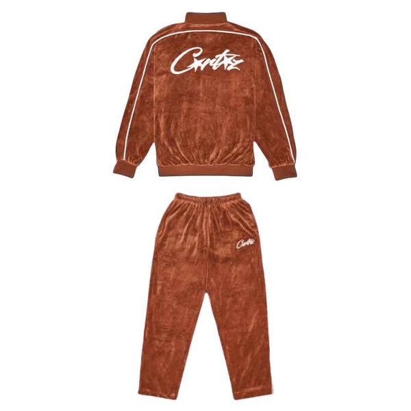 Conjunto Corteiz Veludo Marrom