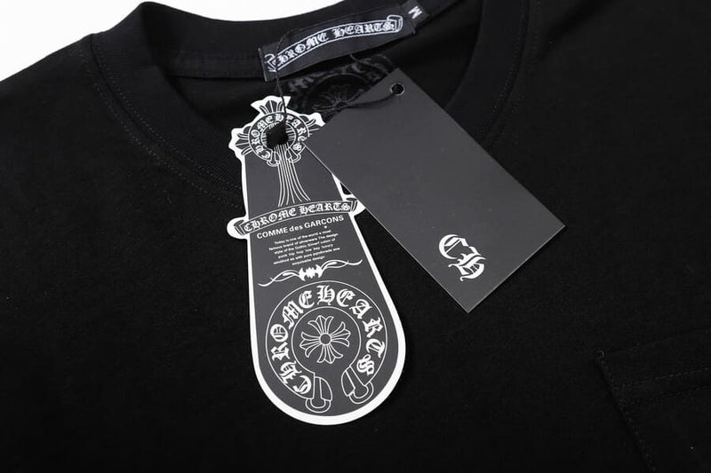 Camiseta Chrome Hearts Triple Cross Logo Preta
