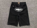 Shorts Corteiz Alcatraz Denim Washed Black
