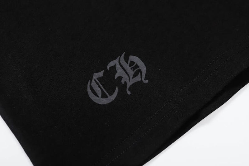 Camiseta Chrome Hearts Triple Cross Logo Preta