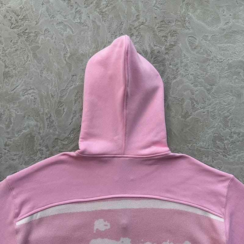 Jaqueta Corteiz Hybrid Knit Alcatraz Rosa