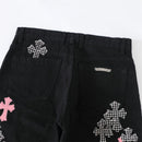 Calça Chrome Hearts Jeans Cross Patch Fleurknee